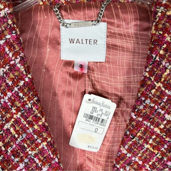 Walter Neiman Marcus Capelet Rhinestone Brooch Tweed Multicolor Lined NWT $310 - Picture 8 of 11